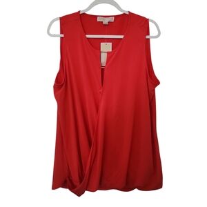 Michael Kors Womens Sleeveless Blouse Sz XL NWT